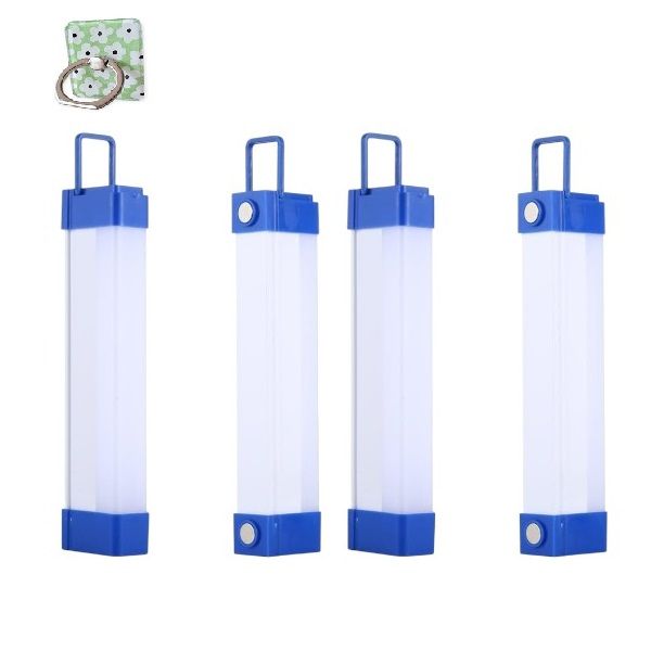 Pack Of 4 20W Magnetic Outdoor Rechargeable Hanging Light + Ring Stent