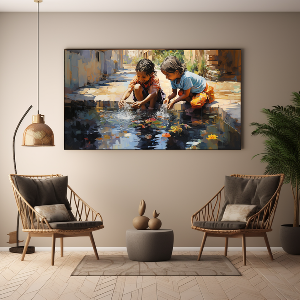 Canvas Wall Art - City Streams Graffiti - BK0210