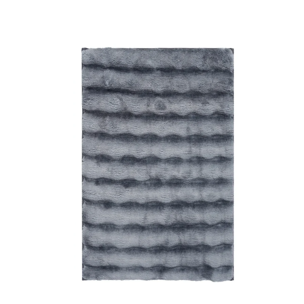 Grey,Plush Mat for Living Room, Soft Floor Carpet - 46cm x76cm