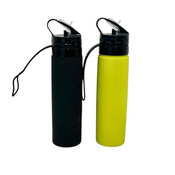 2 Piece Foldable Silicone Water Bottle - 591ml