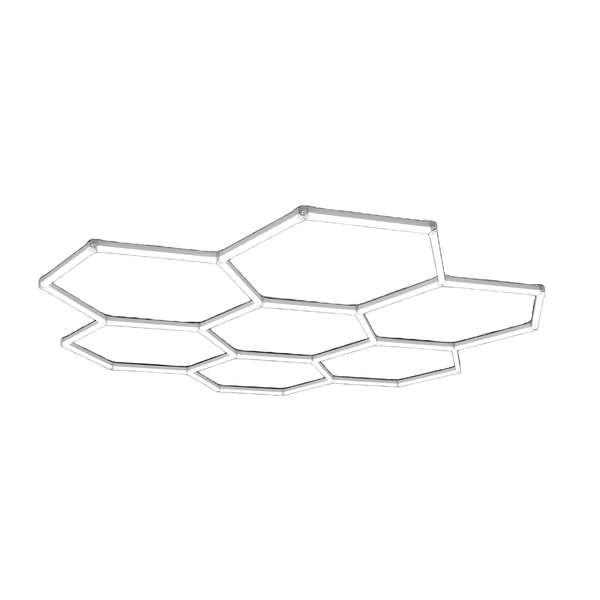 Soly Sombras Modular Hexagon LED Garage Lights 7-Hex Honeycomb Lights