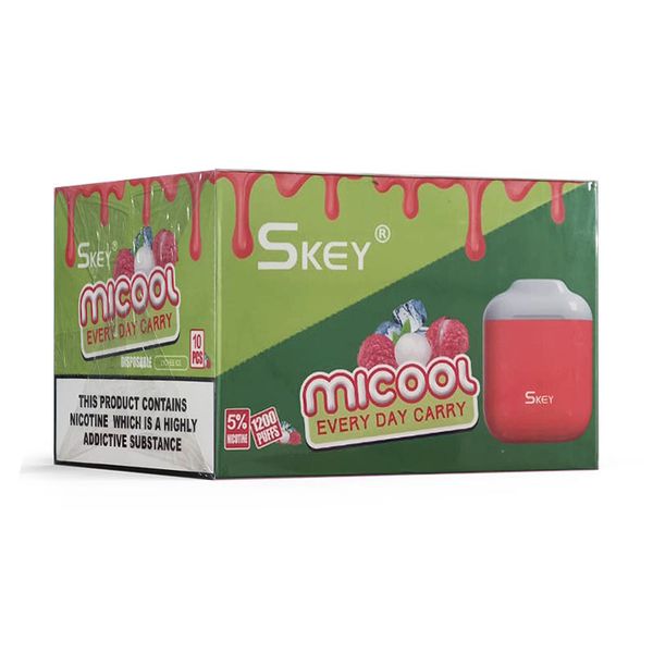 MiCool 1200 Puffs - Lychee Ice 5% 10x1 Pack