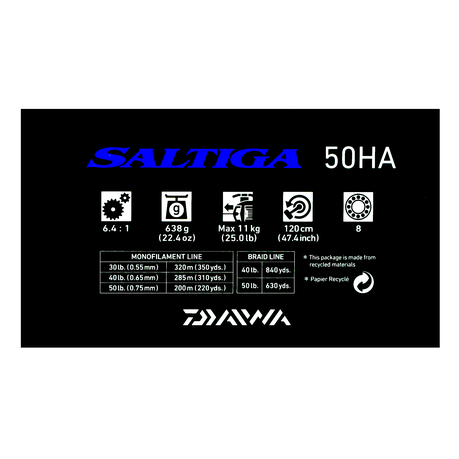 Daiwa Saltiga 50HA Star Drag Conventional Reel