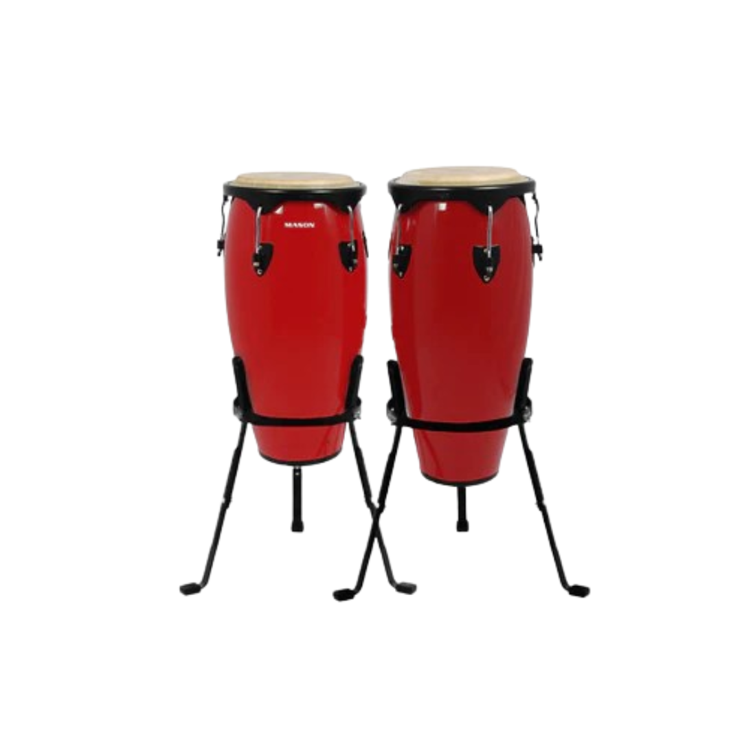 Mason 10"plus11" Red Conga Set