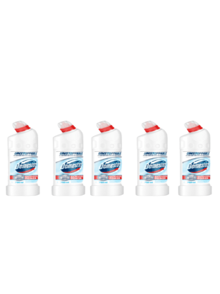 White And Shine Domestos Thick Bleach 5x750ml