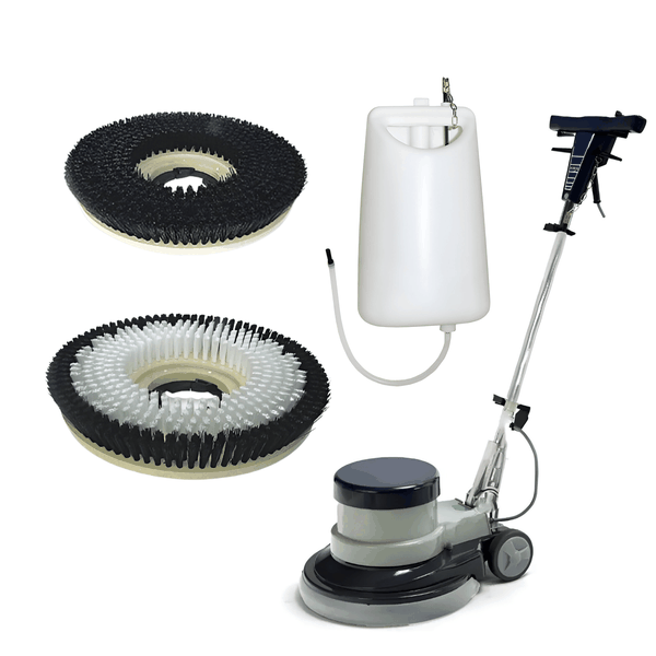 B-Line Floor Polisher Std Speed - Pad Drive, Hard &amp; Soft Brushes, 12L Tank