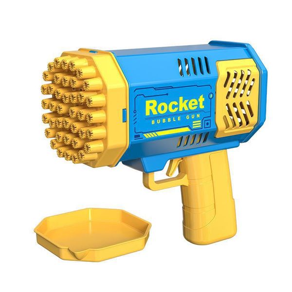 Rocket Style 40 Holes Bubble Gun with 30 Bubble Solution Packs.