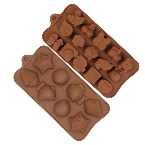 Kitchen Chocolate Silicone Shaping Mold Umbrella - Set of 2 (22cm)
