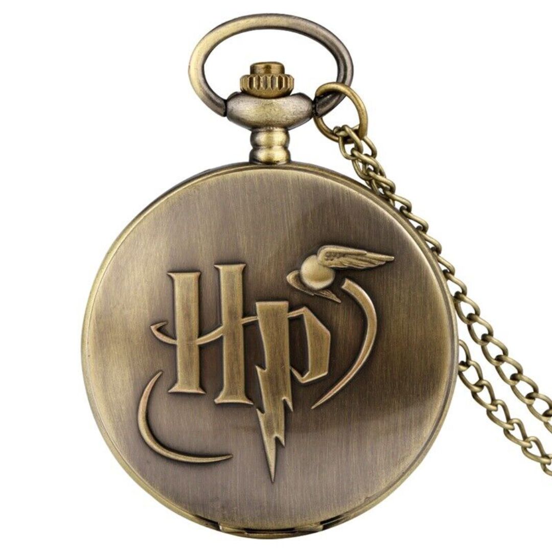 Arbon - Harry Potter Antique Bronze Pocket Watch Locket Necklace 