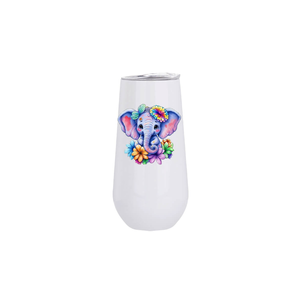 Flower Elephant Kids Tumbler