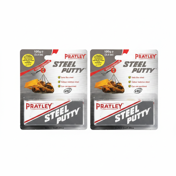 Pratley Steel Putty 100g - Versatile Metal Repair Epoxy Putty - 2 Pack