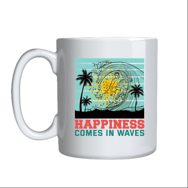 Surf Waves Coffee Mugs Trendy Surfing Lovers Graphic Birthday Present 037
