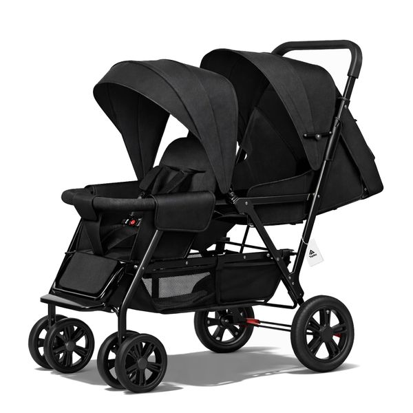Double Stroller for Infants &amp; Toddlers, Compact Foldable Design