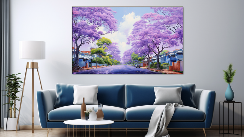 Canvas Wall Art - Dreamy Suburban Boulevard - JT0207