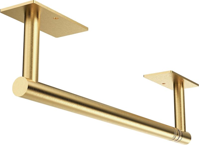 Paper Towel Holder Under Cabinet, Self Adhesive/Wall Mounted Stainless Steel