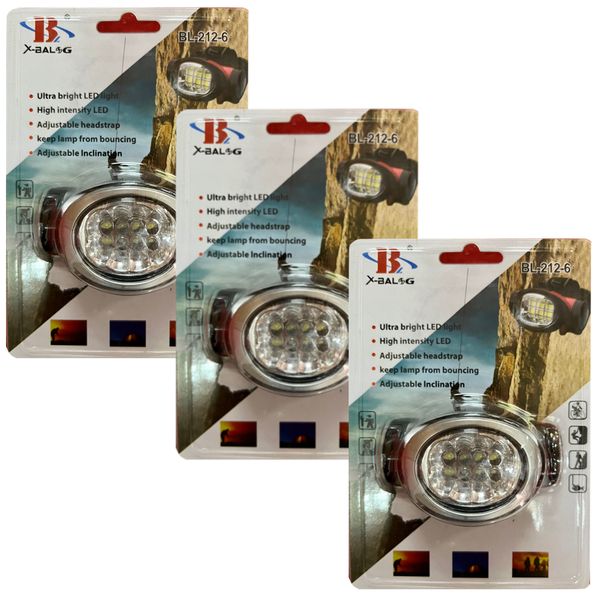 Camping Headlamp Torch Set Of 3 - Pro