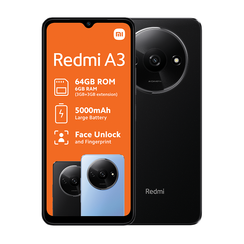Xiaomi Redmi A3 3+64GB LTE - Midnight Black