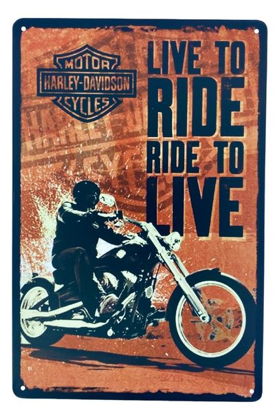 Metal Wall Art - Live to Ride, Ride to Live