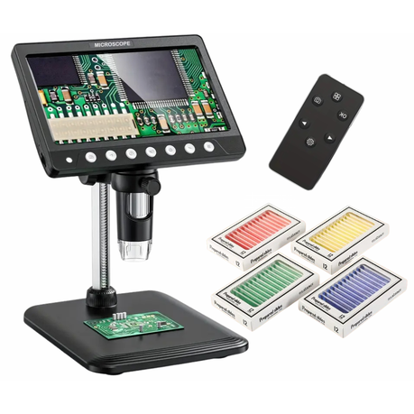 17.8cm HD Digital Microscope with 48 Microscope Specimen Slides