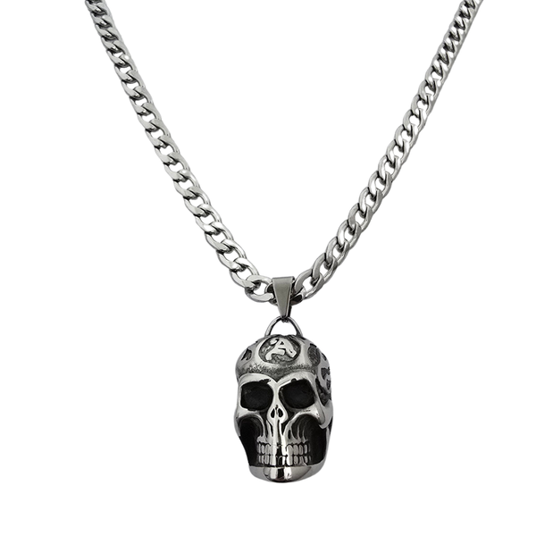 High Grade Stainless Steel Set - Chain and Skull Pendant
