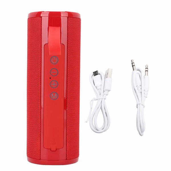 Bluetooth Speaker Red Wireless Compact USB Charging Woofer for Home Outdoor