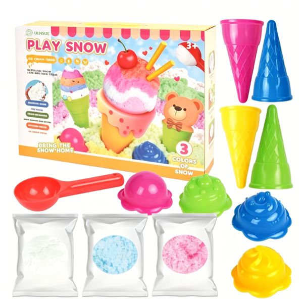 Ulnsue DIY Sensory Magic Play Sand Sensory Toys for Kids Ages 3 and up