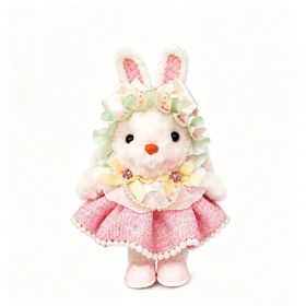 Cute Rabbit Plush Toy - Pink Dress with Pearl Accessories Doll | Shop ...