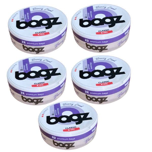 Bagz - Nicotine Pouch Berry Cool 8 MG - 5 Pack
