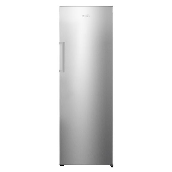 Hisense-320L Upright Fridge No Frost-Brushed Stainless Steel