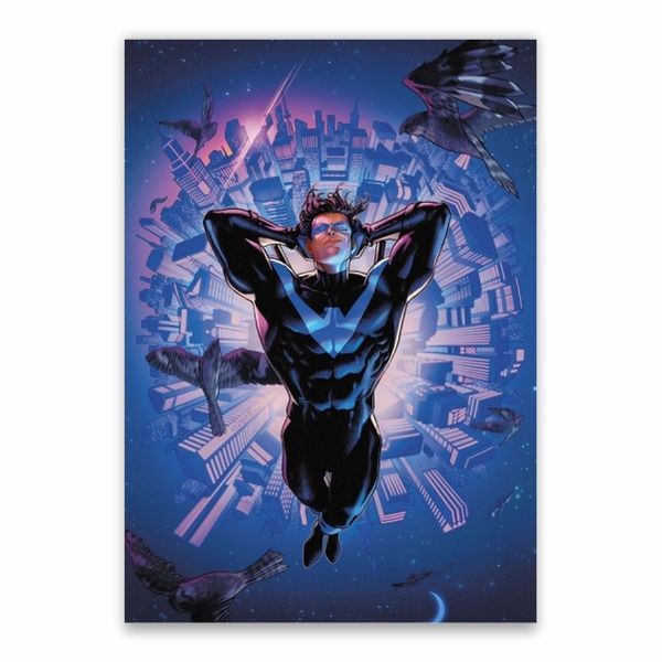 Night Wing City View Poster - A1