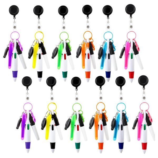 72 Pcs Badge Reel Pen Retractable Shuttle-Pens Set
