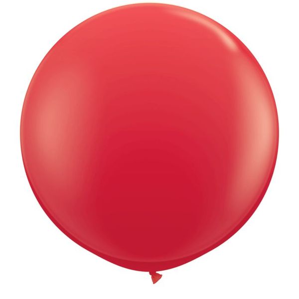 3 Feet Latex Plain Round Red