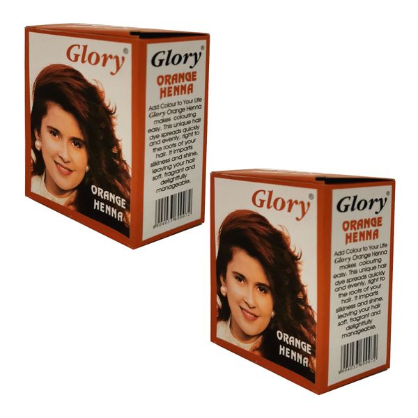 Glory Henna Hair Dye - Orange - 2 Pack