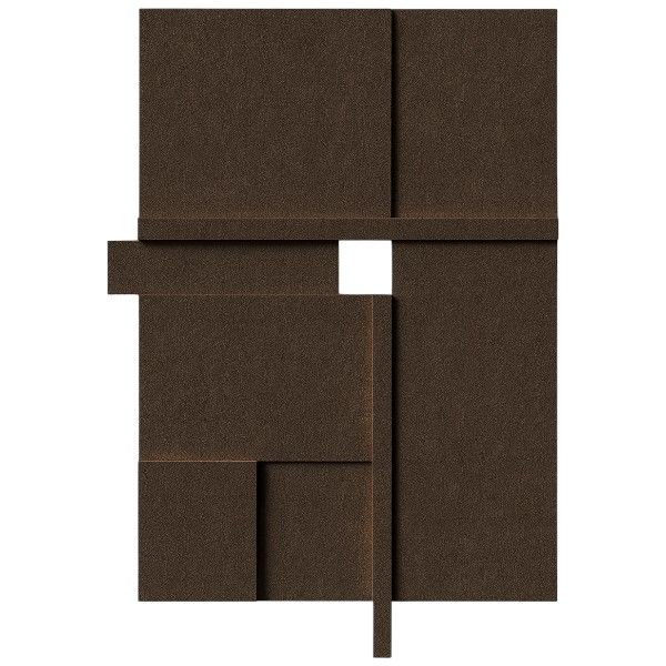 Modern Abstract 3D Panel Wall Art - Brown