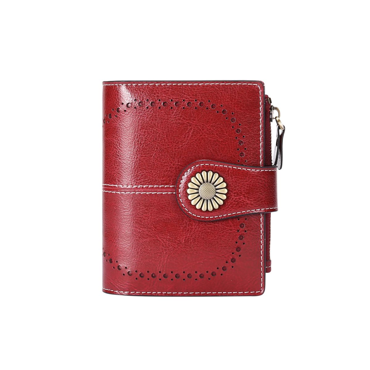 Cowhide Wallet for Women Bifold RFID Blocking Card Holder Leather Wallets