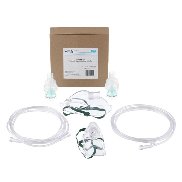 Heal Nebuliser Mask - Pack of 2 Adult Size Masks