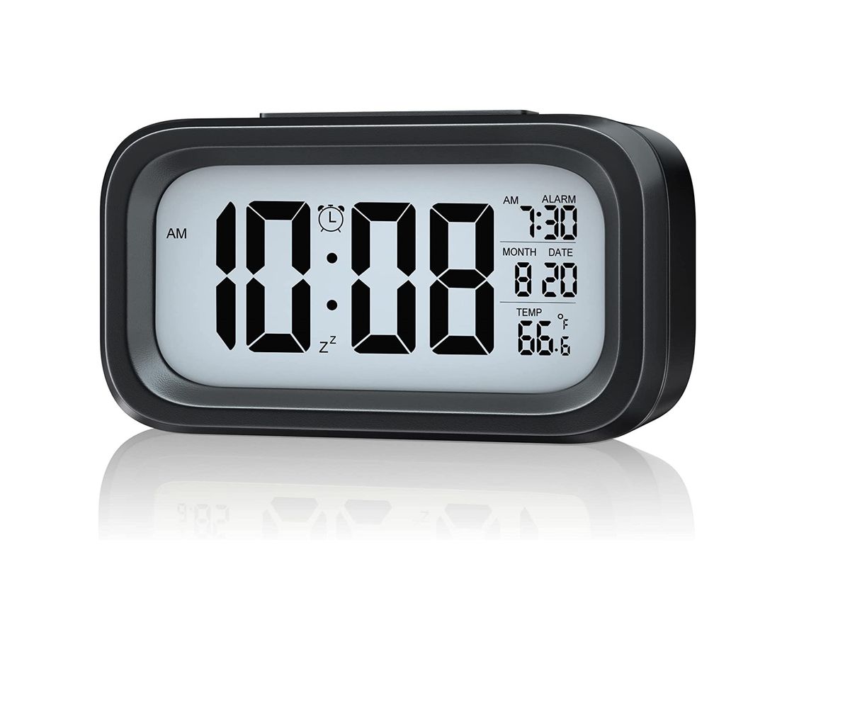 Digital Alarm Clock Smart Night Light Easy Operation Clock For Kids 