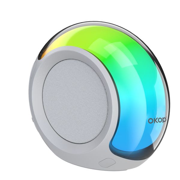 OKOP Portable Bluetooth Speaker with 360 RGB Light Show &amp; Powerful Bass