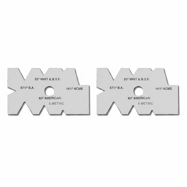 Garvin Screw Cutting Gauge - 55 Whitworth &amp; Metric Thread Tool - 2 Pack