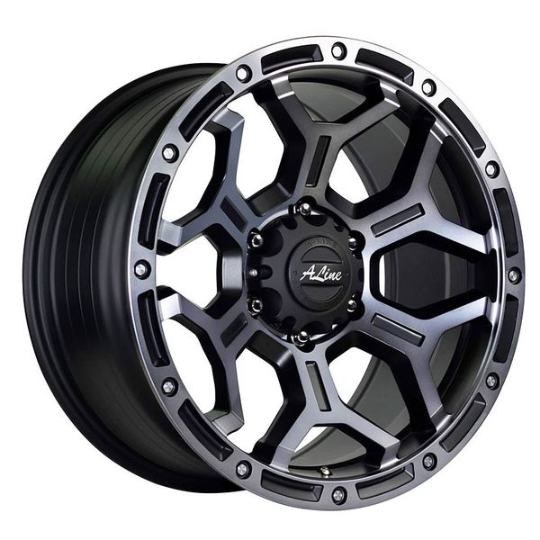 17" Rim - Outlaw 6/139 Alloy Mag Wheels Satin Black Smoked Tint - Set of 4