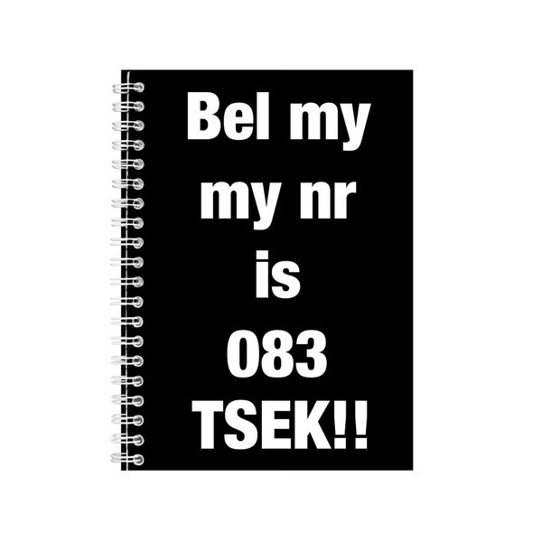 Tsek Notebook Afrikaans Gift Idea Writing Book Notepad Pad 48