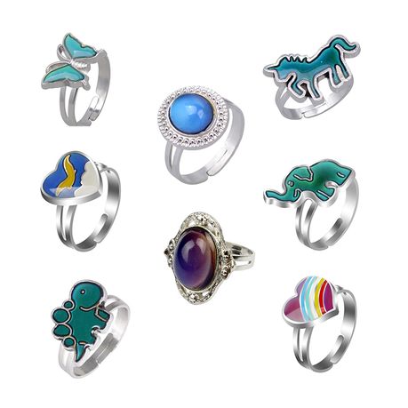 8 Pieces Adjustable Size Color Changing Set Mood Ring For Women Girls | Buy Online in South Africa | takealot.com