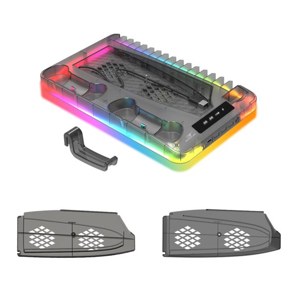 PS5/Slim/Pro RGB Cooling Stand with Charging &amp; Storage