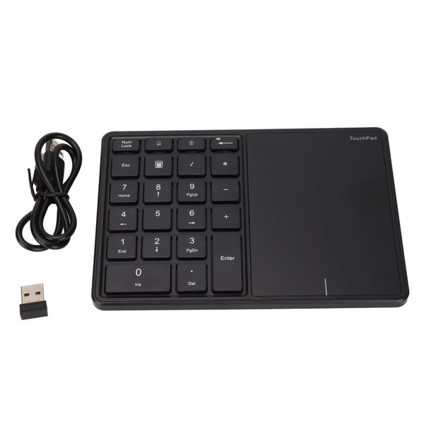 Number Pad Touchpad 22 Key Wireless Black