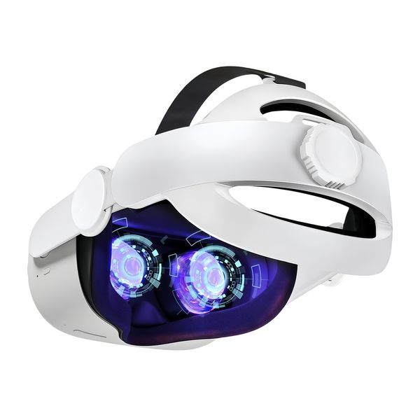 Head Strap for Meta Oculus Quest 2/3/3s, 3-in-1 Adjustable Halo Headband