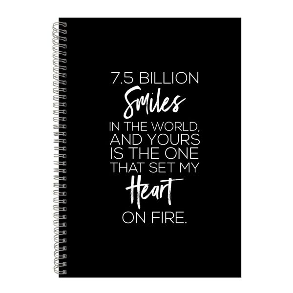 Smiles A4 Notebook Spiral Lined Motivational Saying Graphic Notepad Gift187