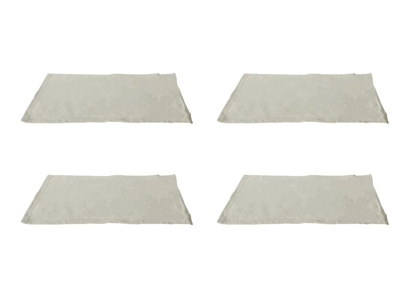 Rectangular Cream Cotton 4 Piece Placemats 32 x 45cm