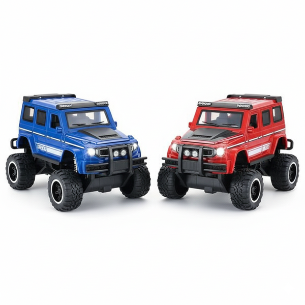 2Pcs Off-Road Inertia Adventure Truck: Lights Music In 4 Colors