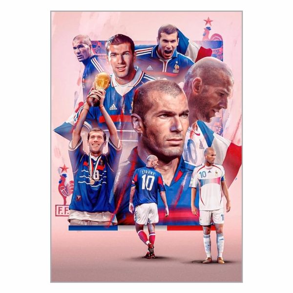 Zidane France Collage Poster - A1