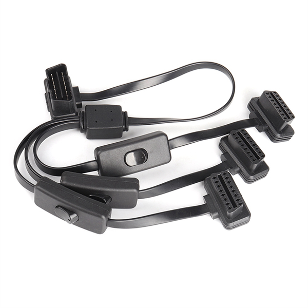 Obd2 Splitter Extension 1 To 3 with Switch Y Compatible with Universal
